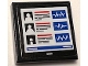 Part No: 3068pb2098  Name: Tile 2 x 2 with White and Blue Screen with 3 Patient Profiles, Red and Black Lines, and Heart Beat Lines Pattern (Sticker) - Set 60204
