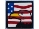 Part No: 3068pb2228  Name: Tile 2 x 2 with USA Flag and Eagle Head Pattern (Sticker) - Set 21336