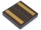 Part No: 3068pb2601  Name: Tile 2 x 2 with Gold Stripes and Light Bluish Gray Line Pattern (Sticker) - Set 76211