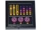 Part No: 3068pb2693  Name: Tile 2 x 2 with Yellow, Dark Pink and Dark Purple Synthesizer, Sliders and Buttons Pattern (Sticker) - Set 42661