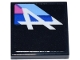 Part No: 3068pb2739R  Name: Tile 2 x 2 with White, Blue, Bright Light Blue and Dark Pink Letter A Alpine Logo Pattern Model Right Side (Sticker) - Set 77248