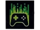 Part No: 3068pb2763  Name: Tile 2 x 2 with Lime Game Controller and Pixelated Bright Green Energy Lines Pattern