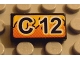 Lot ID: 355525833  Part No: 3069pb0061  Name: Tile 1 x 2 with 'C 12' Pattern (Sticker) - Set 8253