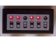 Part No: 3069pb0092  Name: Tile 1 x 2 with Black Switches and Red Lights on Dark Bluish Gray Background Pattern (Sticker) - Sets 7781 / 7787