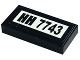 Part No: 3069pb0108  Name: Tile 1 x 2 with 'HH 7743' Pattern (Sticker) - Set 7743
