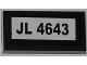Part No: 3069pb0210  Name: Tile 1 x 2 with 'JL 4643' Pattern (Sticker) - Set 4643