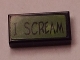 Part No: 3069pb0355  Name: Tile 1 x 2 with 'I SCREAM' Pattern (Sticker) - Set 7888
