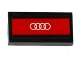 Part No: 3069pb0511  Name: Tile 1 x 2 with White Audi Logo on Red Background Pattern (Sticker) - Set 75873