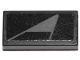 Part No: 3069pb0799L  Name: Tile 1 x 2 with Black Stripe on Dark Bluish Gray Triangle Pattern Model Left Side (Sticker) - Set 75274