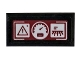 Part No: 3069pb0809  Name: Tile 1 x 2 with Dark Red Control Panel with Speedometer, Triangle and Radar Pattern (Sticker) - Set 76078