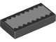 Lot ID: 274457978  Part No: 3069pb0960  Name: Tile 1 x 2 with White Stripe with Zigzag Edges Pattern