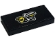 Part No: 3069pb1012  Name: Tile 1 x 2 with Angry Bee Pattern (Sticker) - Set 76904