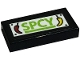 Lot ID: 370499200  Part No: 3069pb1068  Name: Tile 1 x 2 with Lime 'SPCY' and Chili Peppers Pattern (Sticker) - Set 41701