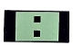 Lot ID: 404207892  Part No: 3069pb1227  Name: Tile 1 x 2 with Yellowish Green Rectangle with 2 Squares Pattern