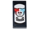 Part No: 3069pb1346 Name: Tile 1 x 2 with Playing Card with White Skeleton Head with Medium Azure and Red Joker Hat (Ninjago Krazi) and Black Banner Pattern (Sticker) - Set 71837 Part No: 3069pb1346 Name: Tile 1 x 2 with Playing Card with White Skeleton Head with Medium Azure and Red Joker Hat (Ninjago Krazi) and Black Banner Pattern (Sticker) - Set 71837