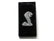 Part No: 3069pb1443  Name: Tile 1 x 2 with Silver Cobra Snake Logo Pattern (Sticker) - Set 42138