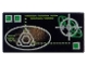 Part No: 3069px17  Name: Tile 1 x 2 with Copper and Silver Elliptical Display Pattern