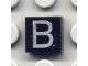 Part No: 3070pb010  Name: Tile 1 x 1 with Silver Capital Letter B Pattern
