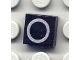 Lot ID: 250757983  Part No: 3070pb023  Name: Tile 1 x 1 with Silver Capital Letter O Pattern