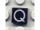 Lot ID: 154927249  Part No: 3070pb025  Name: Tile 1 x 1 with Silver Capital Letter Q Pattern (Undetermined Type)