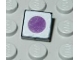 Part No: 3070pb047  Name: Tile 1 x 1 with White Top and Purple Circle Pattern