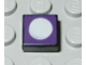 Part No: 3070pb048  Name: Tile 1 x 1 with Purple Top and White Circle Pattern