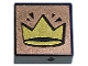 Lot ID: 388689763  Part No: 3070pb276  Name: Tile 1 x 1 with Gold Crown on Copper Background Pattern