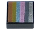 Lot ID: 408671721  Part No: 3070pb278  Name: Tile 1 x 1 with Copper, Gold, Metallic Light Blue, Metallic Pink, Dark Silver, and Silver Rainbow Stripes Pattern