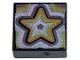 Lot ID: 335986929  Part No: 3070pb279  Name: Tile 1 x 1 with Copper, Gold, Metallic Light Blue, Metallic Pink, and Dark Silver Concentric Stars Pattern