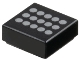 Lego part: Tile 1 x 1 with 15 Silver Dots Pattern