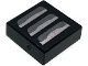 Part No: 3070pb392  Name: Tile 1 x 1 with Silver and Dark Silver Air Vent Pattern