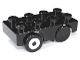 Part No: 31202c03pb01  Name: Duplo Car Base 2 x 4 with Black Wheels with 2 Silver Hubs Pattern