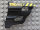Part No: 32190pb03  Name: Technic, Panel Fairing # 1 Large Short, Large Holes, Side A with Black and Yellow Danger Stripes and Machinery Pattern (Sticker) - Set 8450