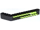 Part No: 32271pb007L  Name: Technic, Liftarm, Modified Bent Thick 1 x 9 (7 - 3) with Lime Stripes Pattern (Sticker)