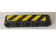 Part No: 32316pb029R  Name: Technic, Liftarm Thick 1 x 5 with Black and Yellow Danger Stripes Pattern Model Right Side (Sticker) - Set 42082