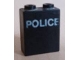 Part No: 3245bpx10  Name: Brick 1 x 2 x 2 with Inside Axle Holder with White 'POLICE' Pattern