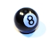 Part No: 32474pb009  Name: Technic Ball Joint with Black '8' on White Circle Pattern (Pool 8 Ball)