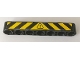 Part No: 32524pb033  Name: Technic, Liftarm Thick 1 x 7 with Warning Sign and Black and Yellow Danger Stripes Pattern (Sticker) - Set 42082