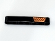 Part No: 32524pb054L  Name: Technic, Liftarm Thick 1 x 7 with Orange Tread Plate Pattern Model Left Side (Sticker) - Set 42081