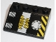Part No: 3297pb030  Name: Slope 33 3 x 4 with 'KEEP OFF' and Black and Yellow Danger Stripes Pattern (Sticker) - Set 8633