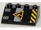 Part No: 3297pb031  Name: Slope 33 3 x 4 with Electricity Danger Sign and Black and Yellow Danger Stripes Pattern (Sticker) - Set 8633