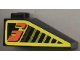 Part No: 3298pb004  Name: Slope 33 3 x 2 with Black Stripes and Orange Number 3 on Yellow Pattern Both Sides (Stickers) - Set 8239
