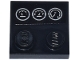 Part No: 33909pb021  Name: Tile, Modified 2 x 2 with Studs on Edge with Silver Dashboard Gauges Pattern (Sticker) - Set 10357