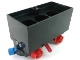 Part No: 3443c10  Name: Train Battery Box Car with Two Contact Holes, Red Switch Lever, Blue and Red Magnets, and Red Wheels