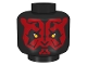 Part No: 3626bps8  Name: Minifigure, Head Alien with SW Darth Maul, Red Face Pattern - Blocked Open Stud