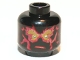Part No: 3626cpb0763  Name: Minifigure, Head Male with Red Energy Pattern (NRG Cole) - Hollow Stud