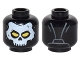 Part No: 3626cpb1526  Name: Minifigure, Head White Skull Mask with Yellow Eyes Pattern - Hollow Stud