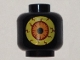Part No: 3626cpb1527  Name: Minifigure, Head without Face Alien Large Bright Light Yellow Eye with Dark Red Veins and Orange Iris Pattern (Sparkks) - Hollow Stud