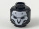 Part No: 3626cpb2275  Name: Minifigure, Head Mask White and Light Bluish Gray Skull Pattern - Hollow Stud