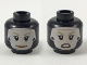 Part No: 3626cpb2276  Name: Minifigure, Head Dual Sided Female Balaclava, Light Nougat Face with Dark Yellow Eyebrows, Peach Lips, Smile / Surprised Pattern - Hollow Stud
